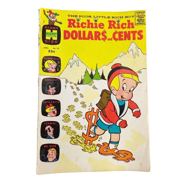 Harvey Comics Richie Rich Dollars & Cents April 1967 #18, Silver Age Comic Book - Picture 1 of 6